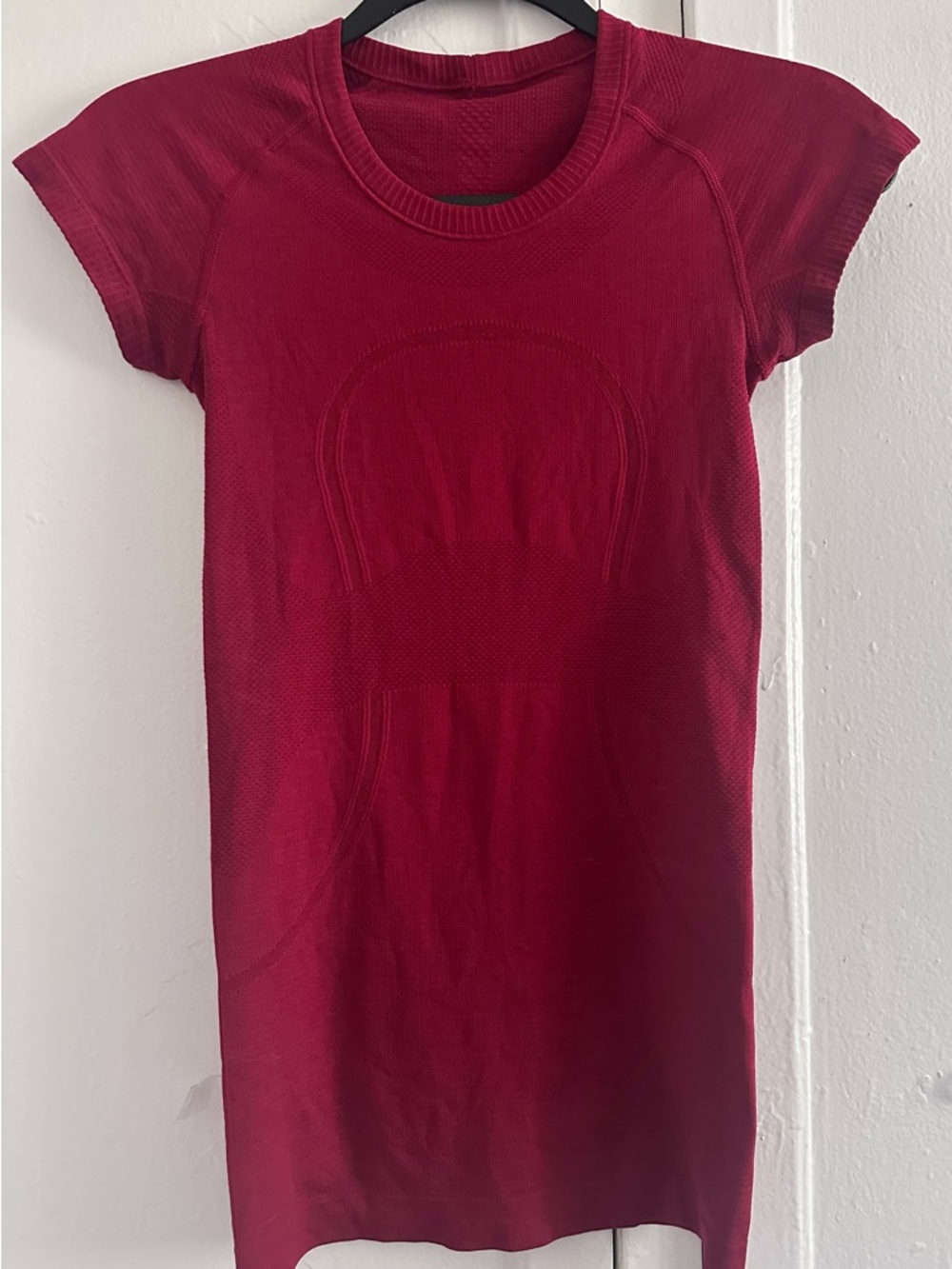lululemon athletica Women's Short Sleeve Tee Dress in Deep Red
